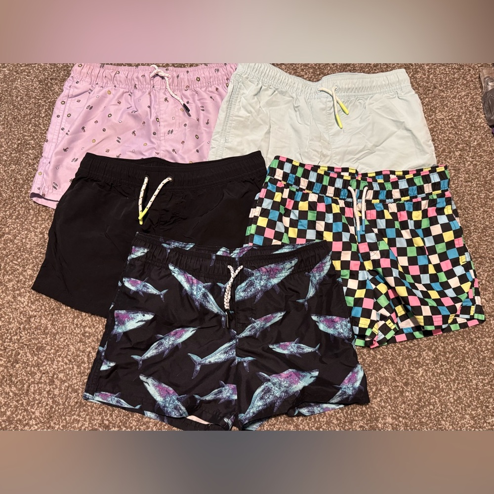 5 pair of Colorful Youth Swim Shorts